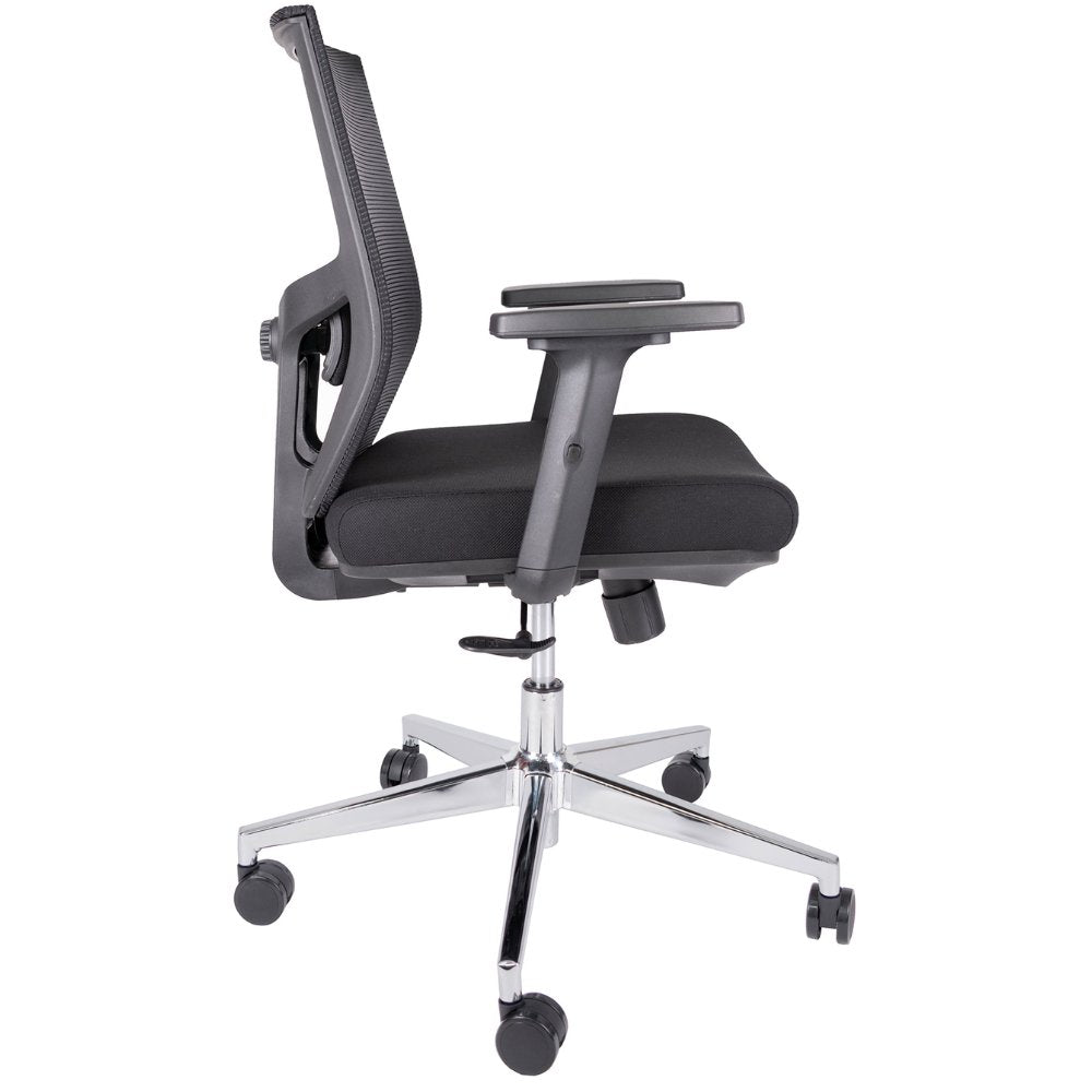 Offiho Silla Aiko OHE-703 Operativa Base Estrella con Rodajas Respaldo Malla Negra - OHE-703aiko - OFFIHO - NOGAL BEAT -