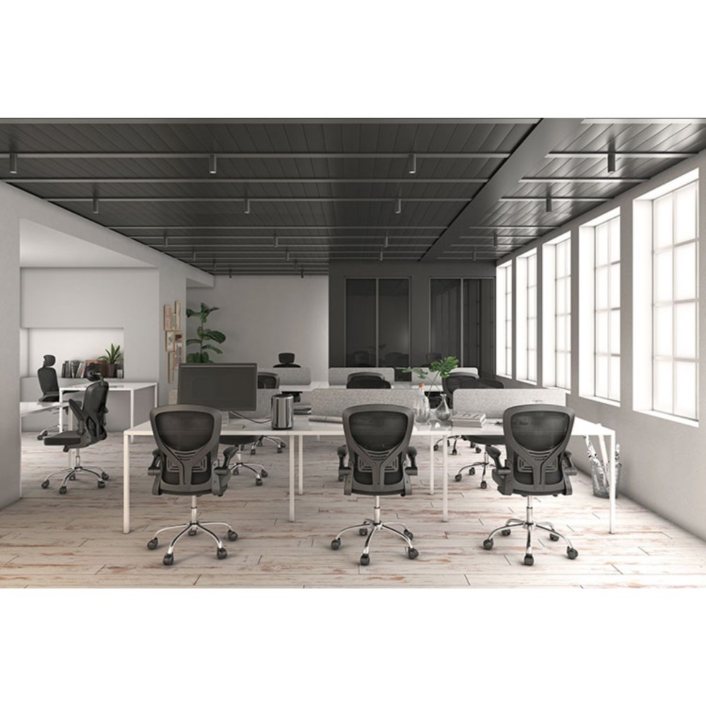 Offiho Silla Brescia Operativo Malla Base Cromo 5 Puntas - Brescia operativo - OFFIHO - NOGAL BEAT -