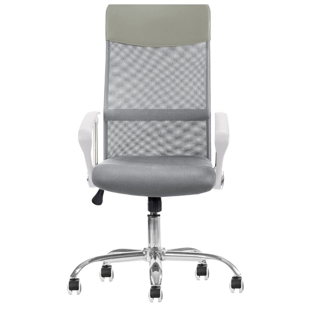 Silla De Oficina Ergonómica 4u Blanca Con Reposabrazos - Malla