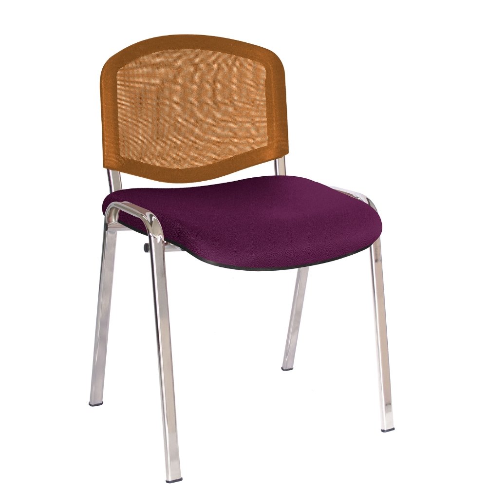 Offiho Silla Ellitico Net Ohv-2400Cr Acero Tubular Ovalado para Conferencias - OFFIHO - NOGAL BEAT - Sillas