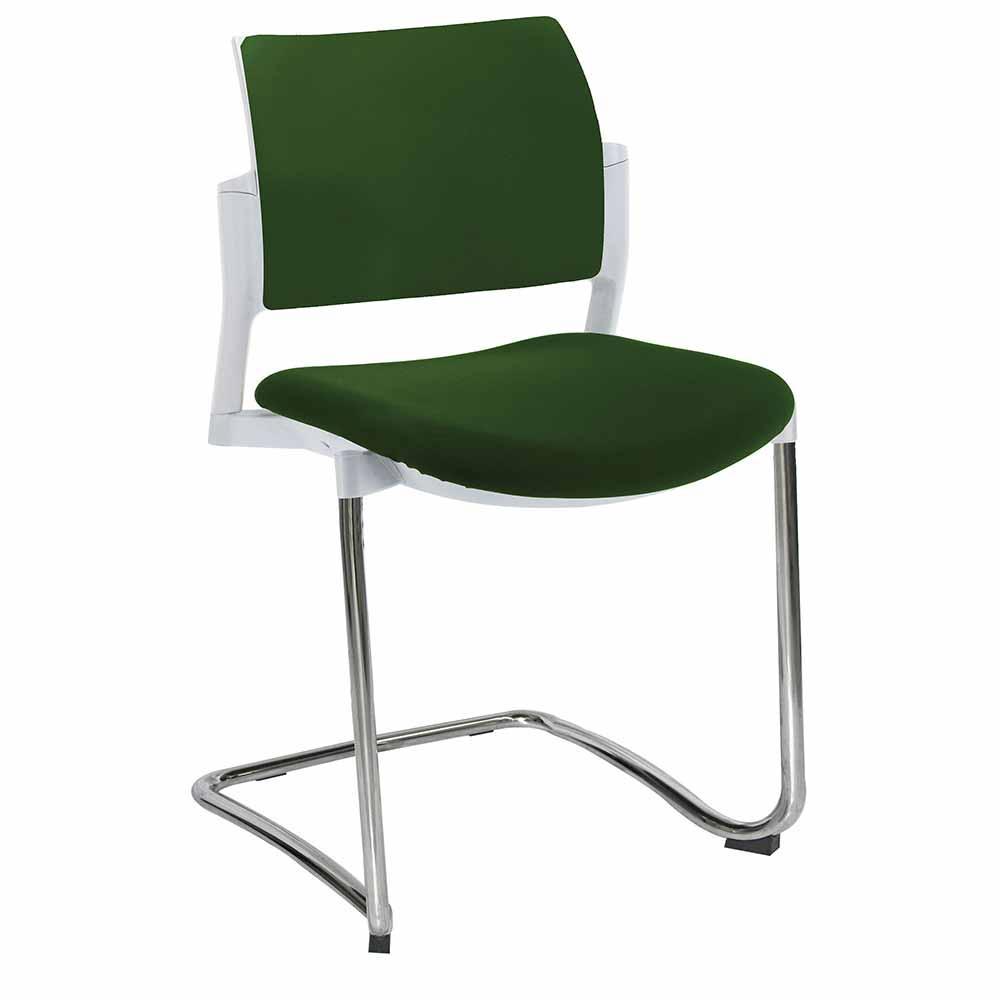 Offiho Silla Kyos Oht-339Cr Visita Base Trineo Asiento Y Respaldo Tapizado Estructura Terminado En Cromo Ergonomica - OHT-339CR - OFFIHO - NOGAL BEAT - Sillas