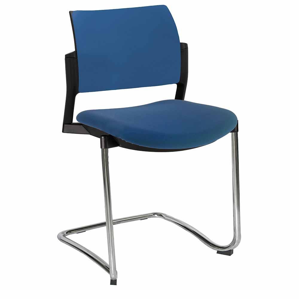 Offiho Silla Kyos Oht-339Cr Visita Base Trineo Asiento Y Respaldo Tapizado Estructura Terminado En Cromo Ergonomica - OHT-339CR - OFFIHO - NOGAL BEAT - Sillas