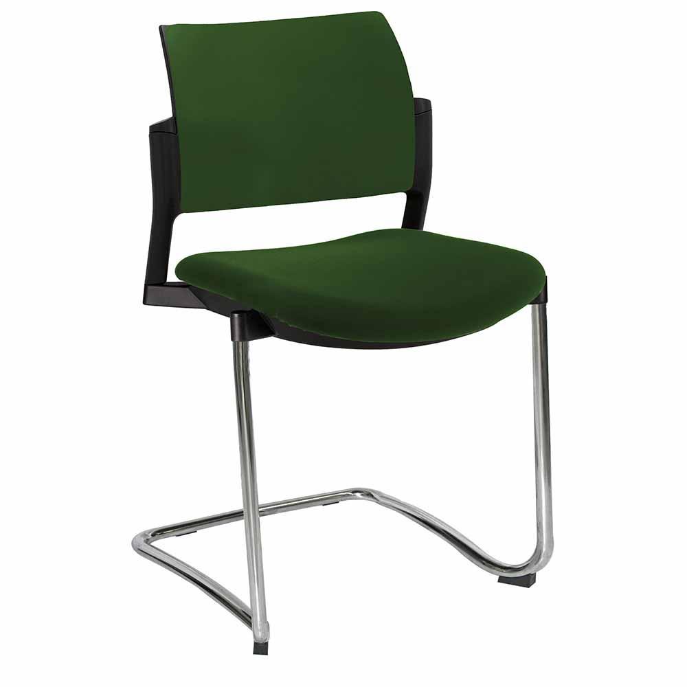 Offiho Silla Kyos Oht-339Cr Visita Base Trineo Asiento Y Respaldo Tapizado Estructura Terminado En Cromo Ergonomica - OHT-339CR - OFFIHO - NOGAL BEAT - Sillas