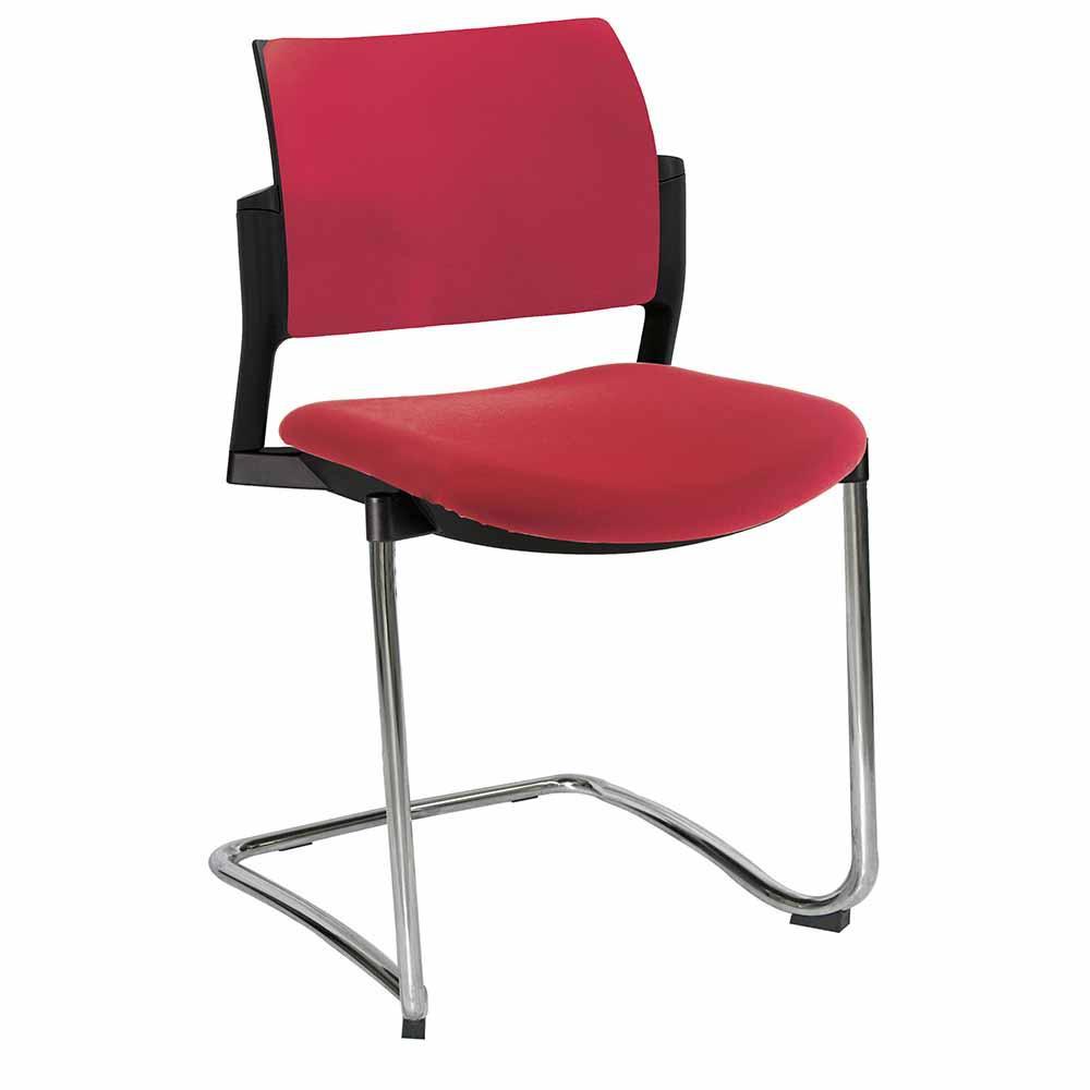Offiho Silla Kyos Oht-339Cr Visita Base Trineo Asiento Y Respaldo Tapizado Estructura Terminado En Cromo Ergonomica - OHT-339CR - OFFIHO - NOGAL BEAT - Sillas