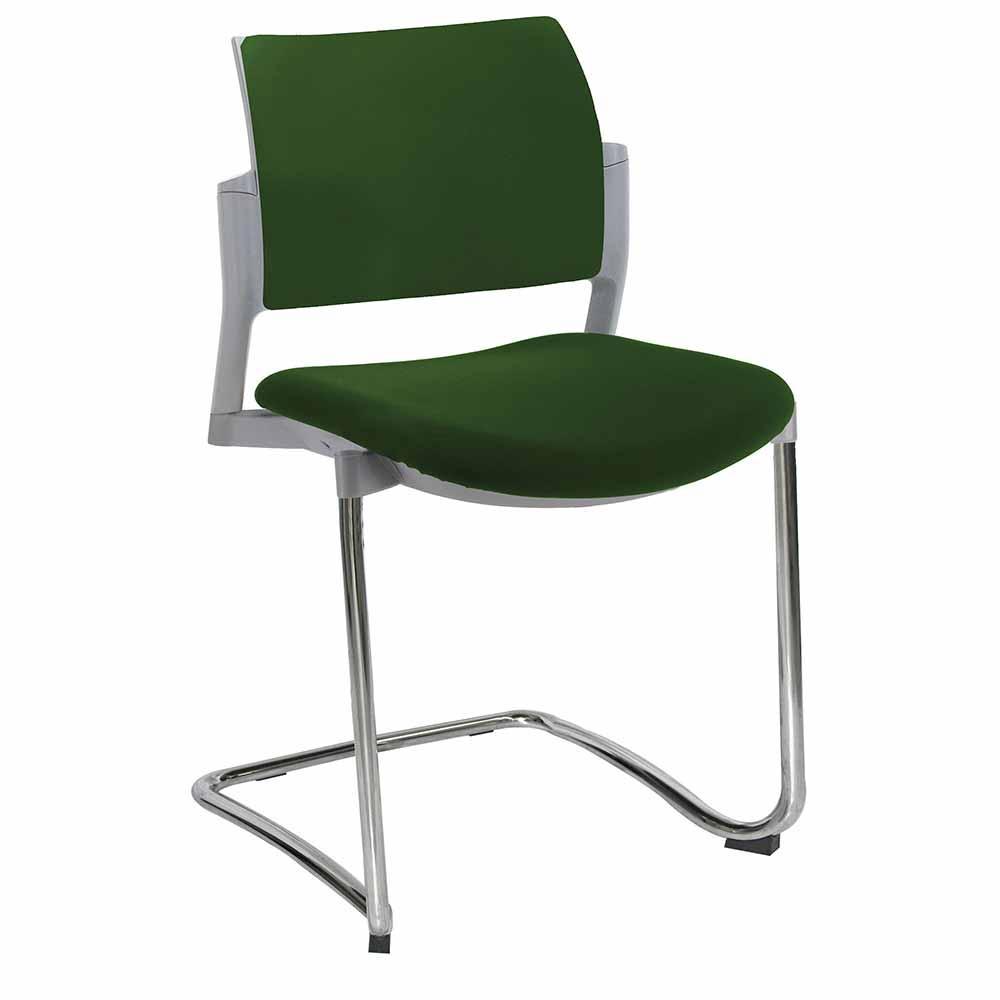 Offiho Silla Kyos Oht-339Cr Visita Base Trineo Asiento Y Respaldo Tapizado Estructura Terminado En Cromo Ergonomica - OHT-339CR - OFFIHO - NOGAL BEAT - Sillas
