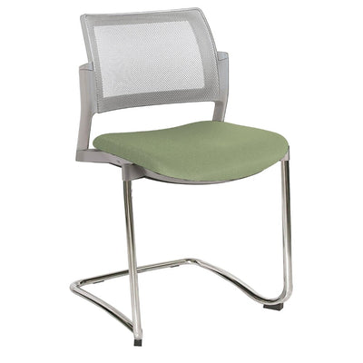 Offiho Silla Kyos Oht-375Cr Visita Base Trineo Asiento Tapizado Respaldo En Malla Estructura Terminado En Cromo Ergonomica - OHT-375CR - OFFIHO - NOGAL BEAT - Sillas