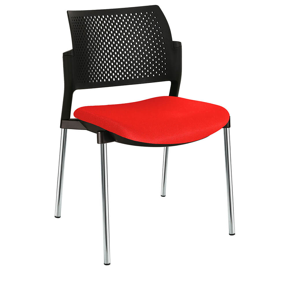 Offiho Silla Kyos Ohv-351Cr Visita Asiento Acojinado Respaldo En Polipropileno Estructura Terminado En Cromo Ergonomica - OHV-351CR - OFFIHO - NOGAL BEAT - Sillas