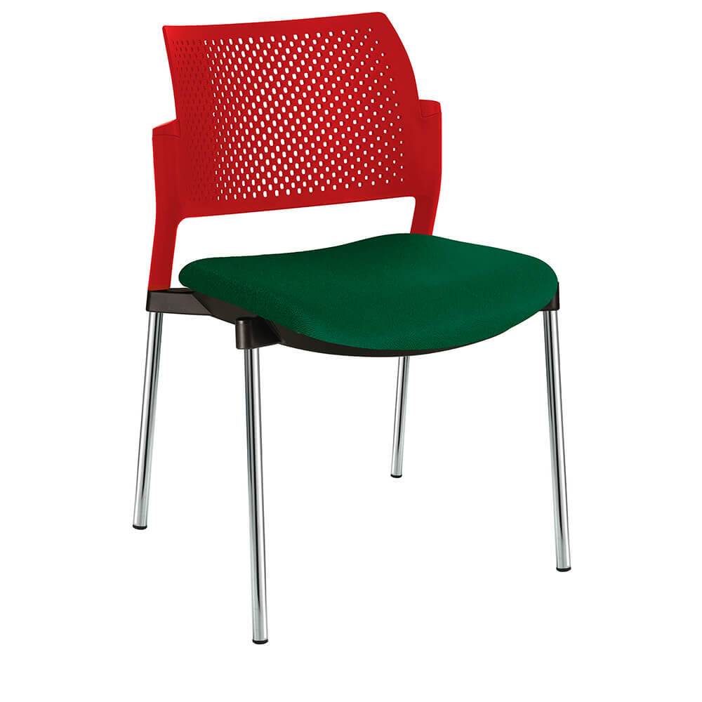 Offiho Silla Kyos Ohv-351Cr Visita Asiento Acojinado Respaldo En Polipropileno Estructura Terminado En Cromo Ergonomica - OHV-351CR - OFFIHO - NOGAL BEAT - Sillas