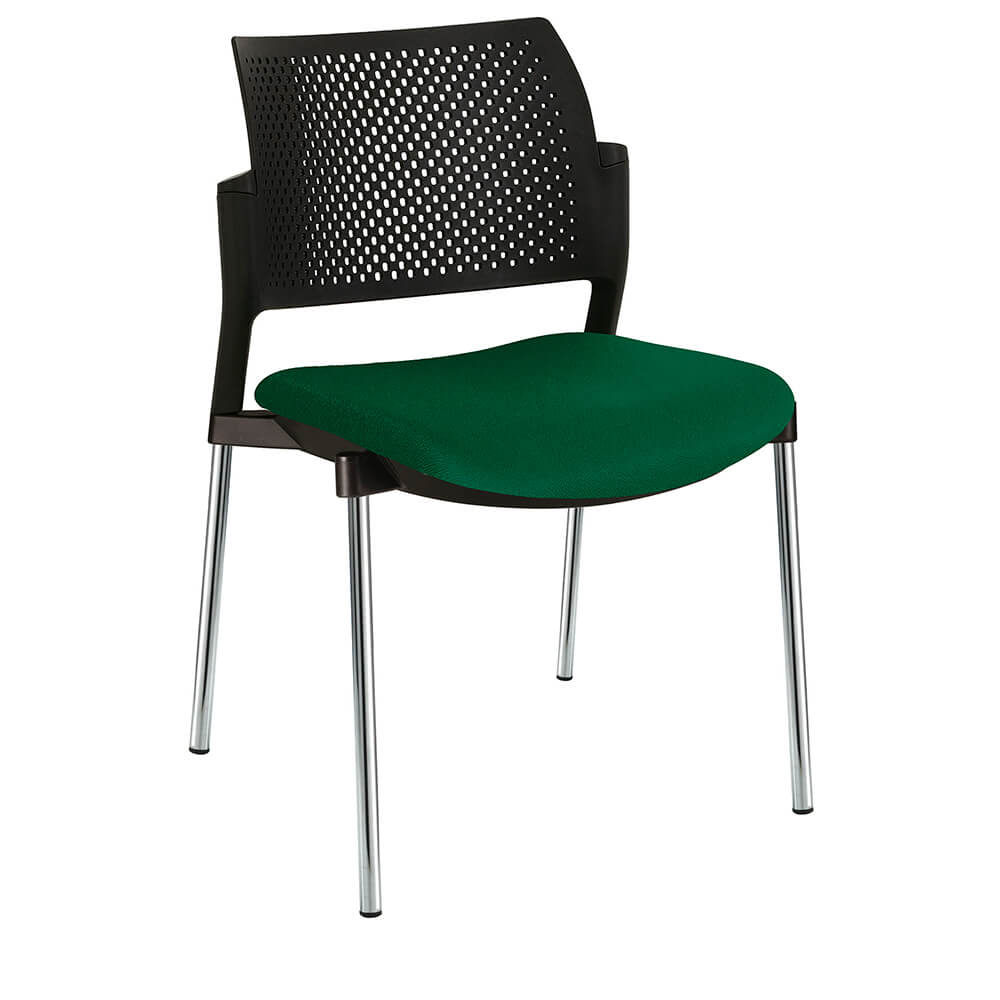 Offiho Silla Kyos Ohv-351Cr Visita Asiento Acojinado Respaldo En Polipropileno Estructura Terminado En Cromo Ergonomica - OHV-351CR - OFFIHO - NOGAL BEAT - Sillas
