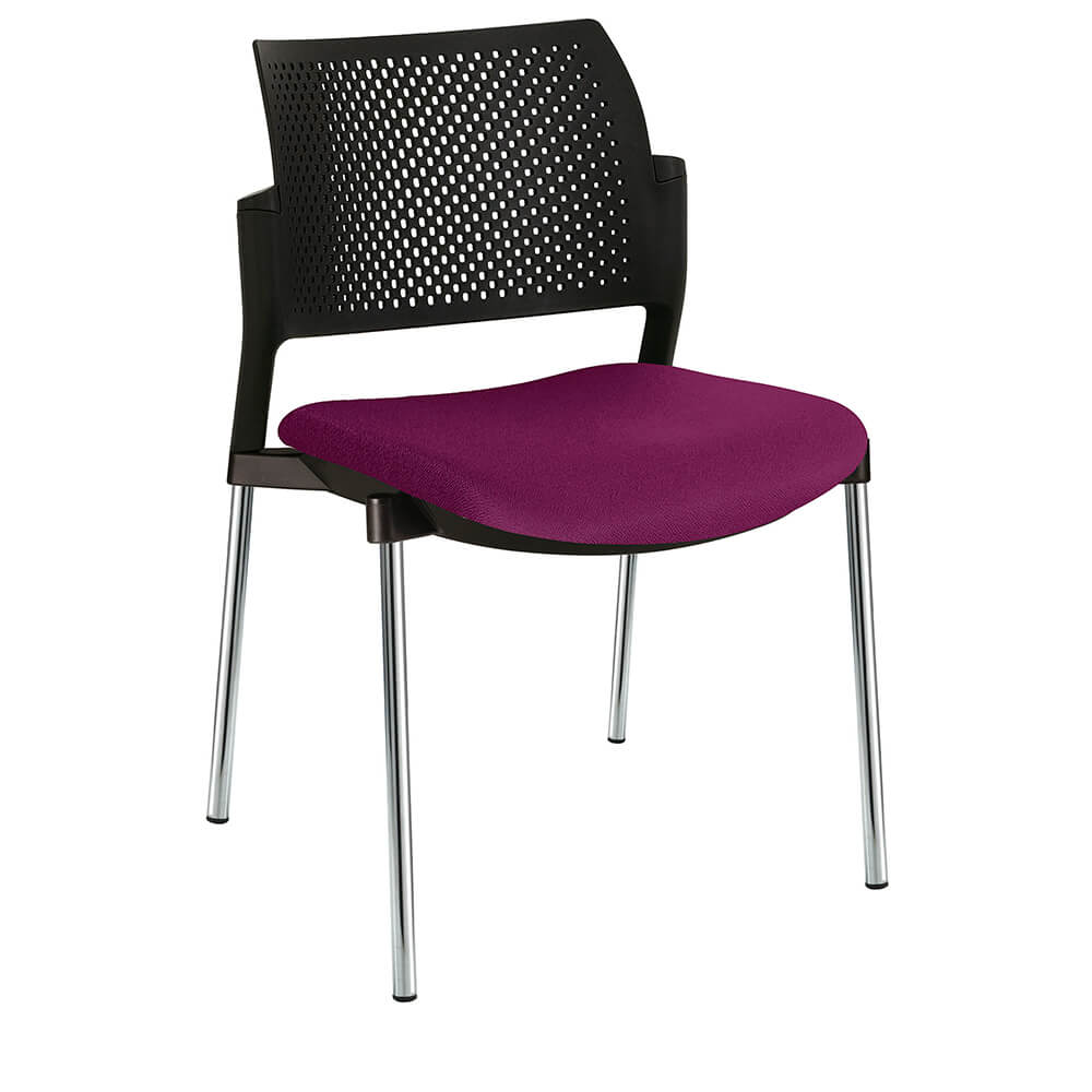 Offiho Silla Kyos Ohv-351Cr Visita Asiento Acojinado Respaldo En Polipropileno Estructura Terminado En Cromo Ergonomica - OHV-351CR - OFFIHO - NOGAL BEAT - Sillas