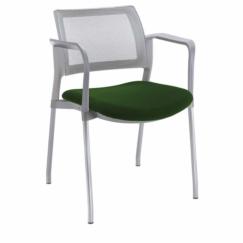 Offiho Silla Kyos Ohv-367 Visita Asiento Acojinado Respaldo En Malla Con Descansabrazos Ergonomica - OHV-367 - OFFIHO - NOGAL BEAT - Silla para oficina