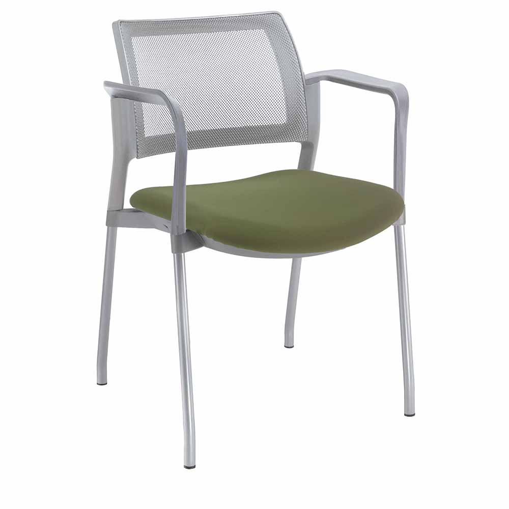 Offiho Silla Kyos Ohv-367 Visita Asiento Acojinado Respaldo En Malla Con Descansabrazos Ergonomica - OHV-367 - OFFIHO - NOGAL BEAT - Silla para oficina
