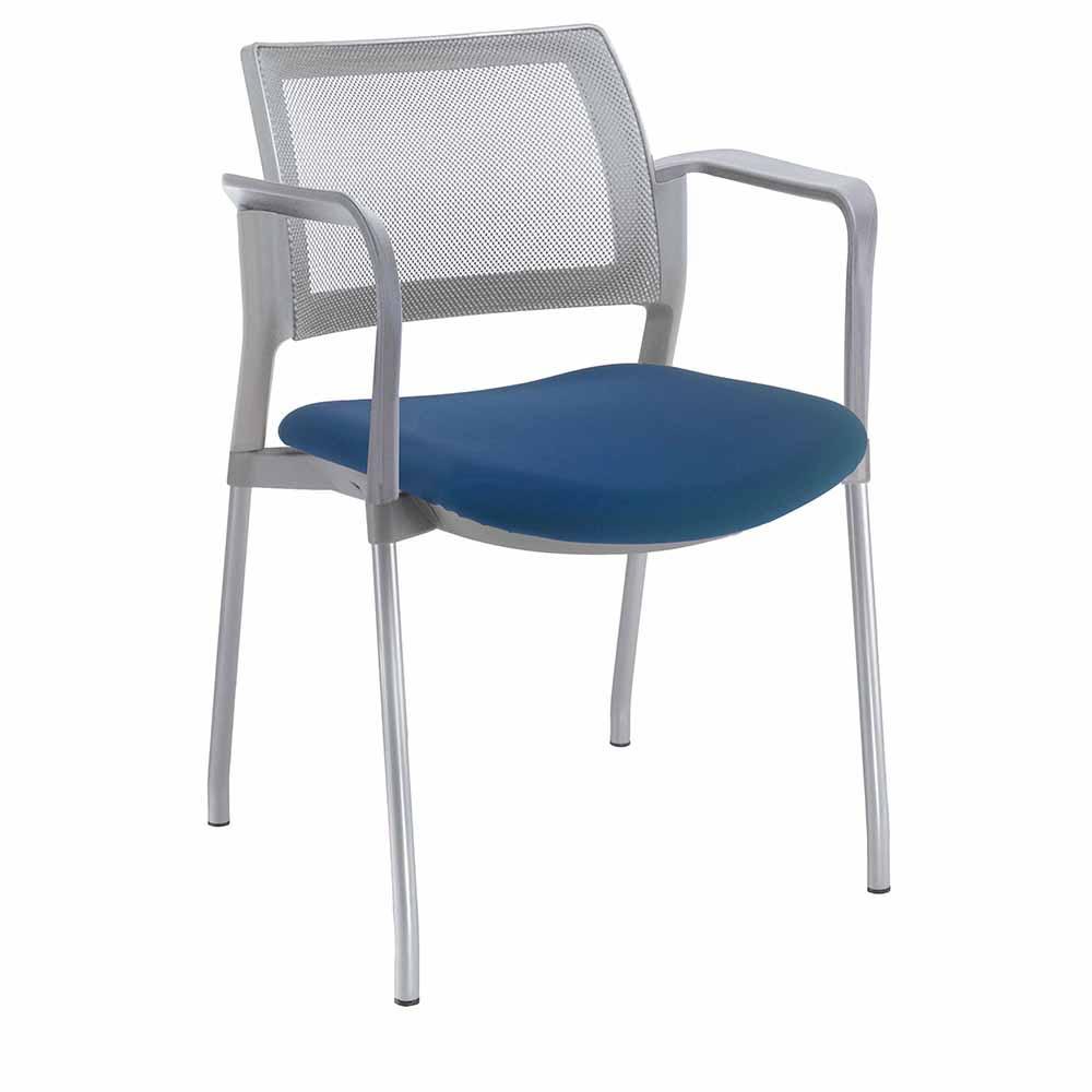 Offiho Silla Kyos Ohv-367 Visita Asiento Acojinado Respaldo En Malla Con Descansabrazos Ergonomica - OHV-367 - OFFIHO - NOGAL BEAT - Silla para oficina