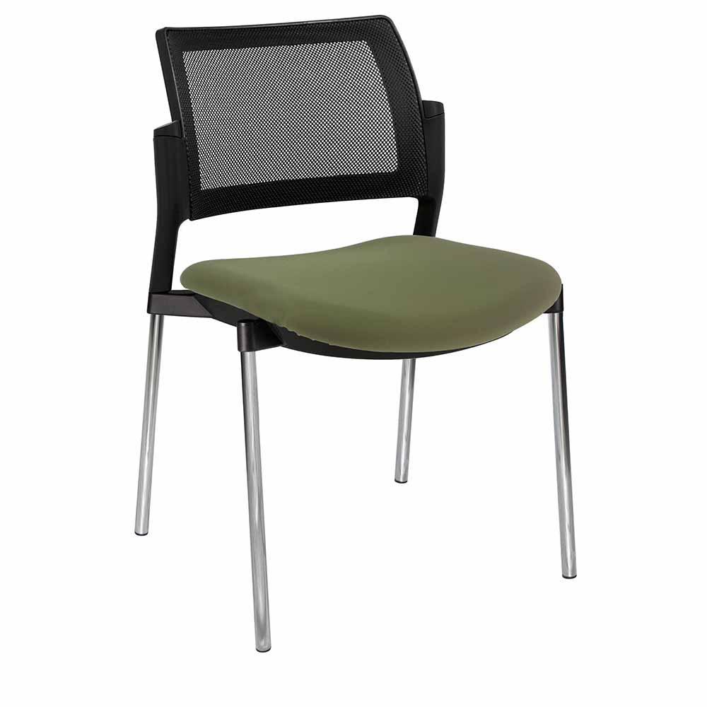 Offiho Silla Kyos Ohv-369Cr Visita Asiento Acojinado Respaldo En Malla Estructura Terminado En Cromo Ergonomica - OHV-369CR - OFFIHO - NOGAL BEAT - Sillas