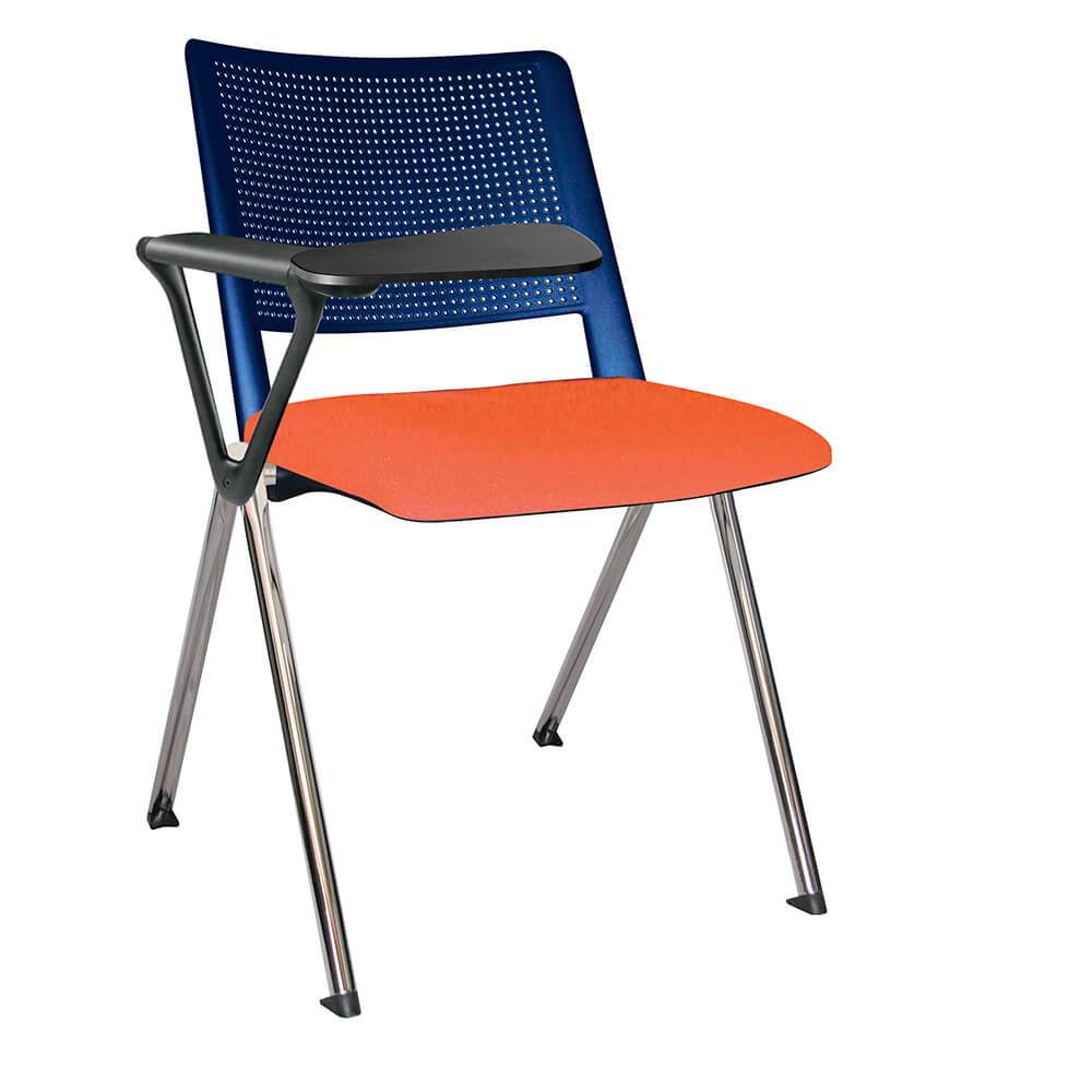 Offiho Silla Pupitre Revolution Ohp-87Cr Escolar Paleta Lateral 86Al Negro Asiento Y Respaldo En Una Pieza En Polipropileno De Alta Resistencia Tapizada - OHP-87CR - OFFIHO - NOGAL BEAT - Sillas