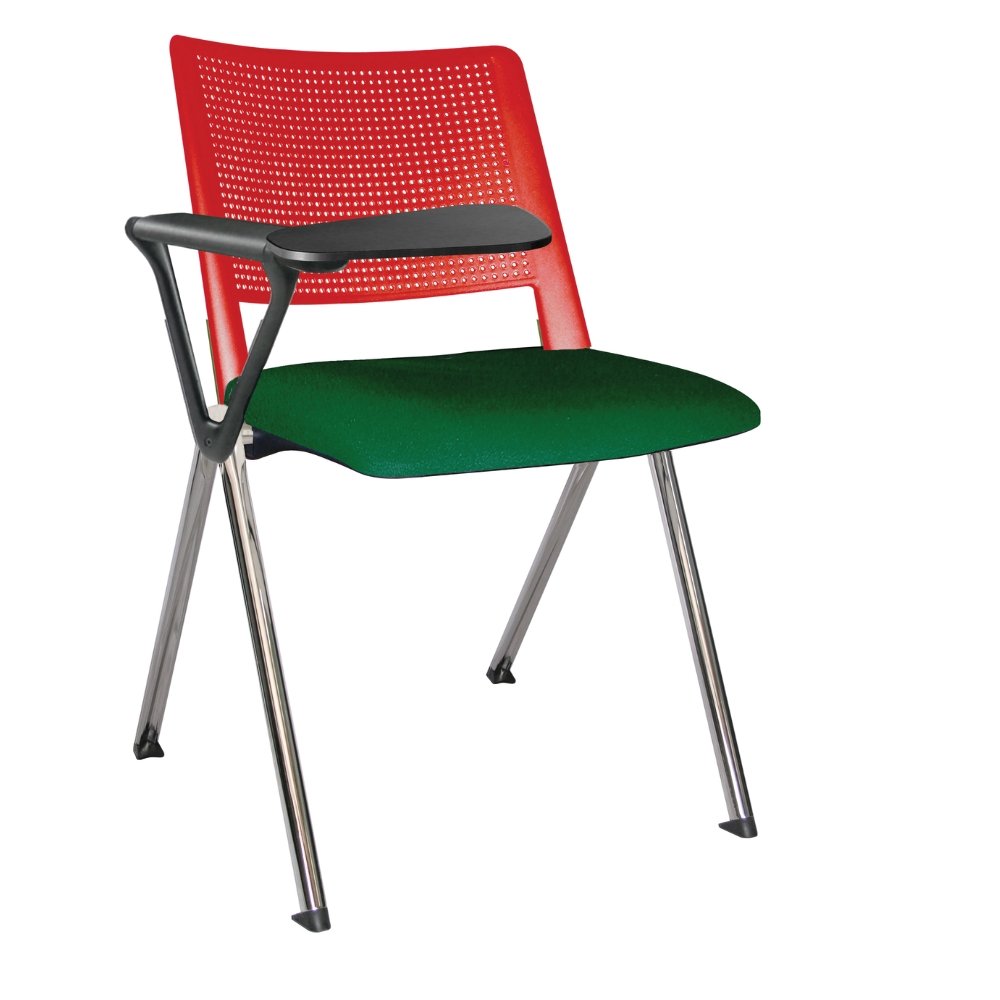 Offiho Silla Pupitre Revolution Ohp-87Cr Escolar Paleta Lateral 86Al Negro Asiento Y Respaldo En Una Pieza En Polipropileno De Alta Resistencia Tapizada - OHP-87CR - OFFIHO - NOGAL BEAT - Sillas