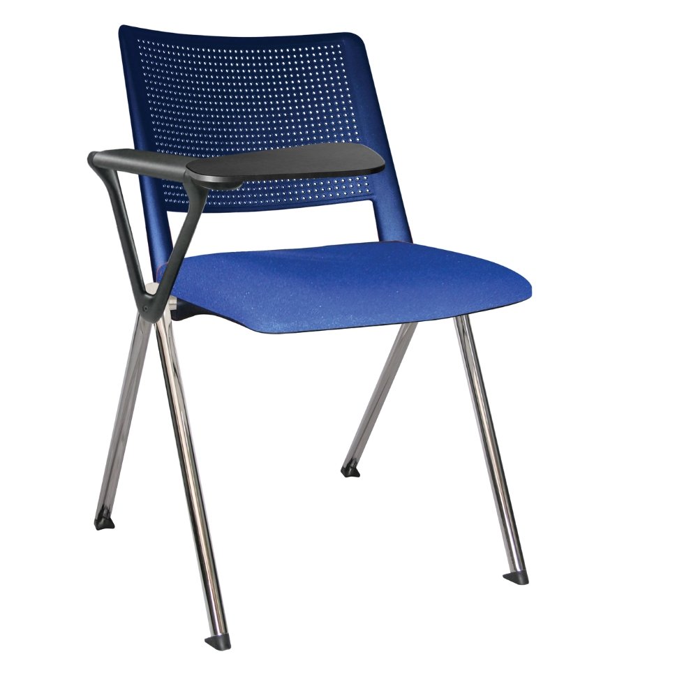 Offiho Silla Pupitre Revolution Ohp-87Cr Escolar Paleta Lateral 86Al Negro Asiento Y Respaldo En Una Pieza En Polipropileno De Alta Resistencia Tapizada - OHP-87CR - OFFIHO - NOGAL BEAT - Sillas