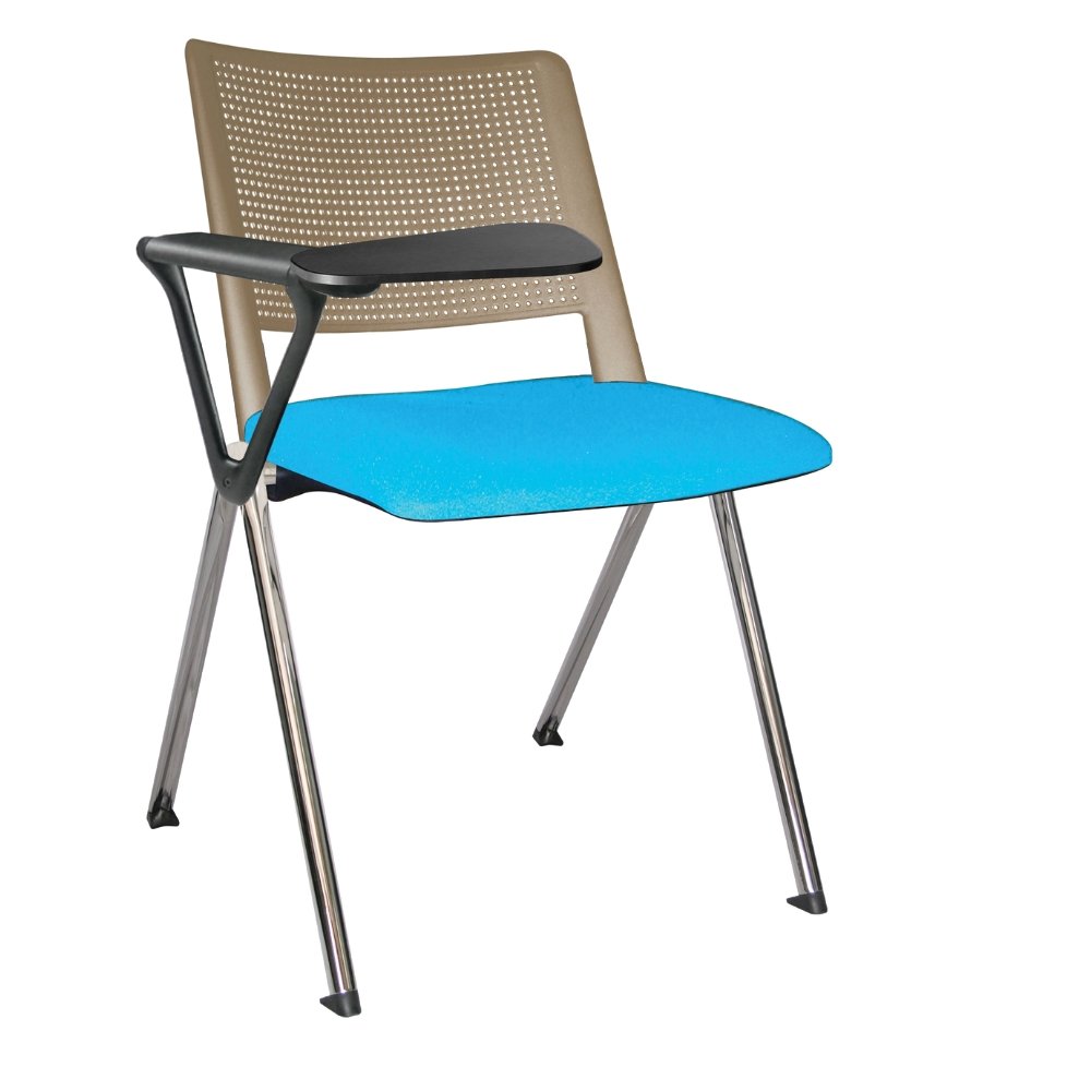 Offiho Silla Pupitre Revolution Ohp-87Cr Escolar Paleta Lateral 86Al Negro Asiento Y Respaldo En Una Pieza En Polipropileno De Alta Resistencia Tapizada - OHP-87CR - OFFIHO - NOGAL BEAT - Sillas