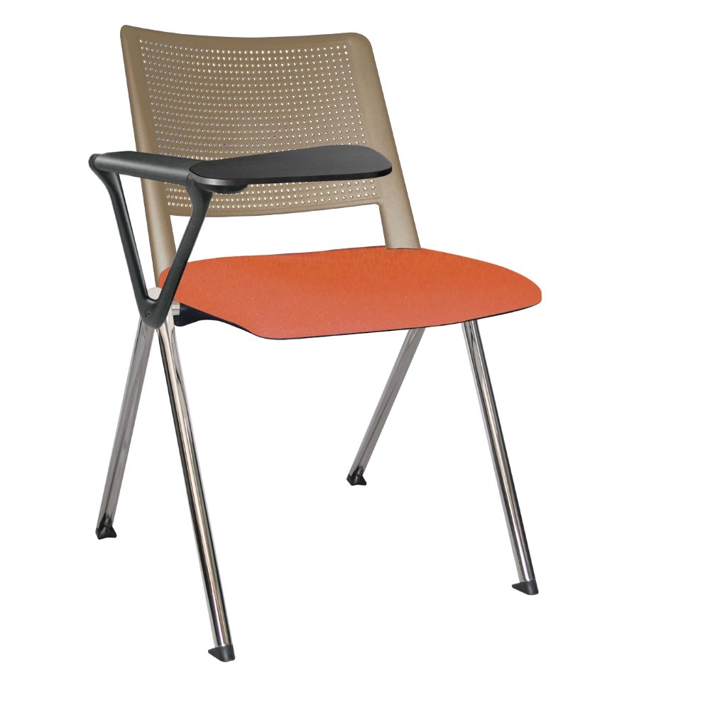 Offiho Silla Pupitre Revolution Ohp-87Cr Escolar Paleta Lateral 86Al Negro Asiento Y Respaldo En Una Pieza En Polipropileno De Alta Resistencia Tapizada - OHP-87CR - OFFIHO - NOGAL BEAT - Sillas