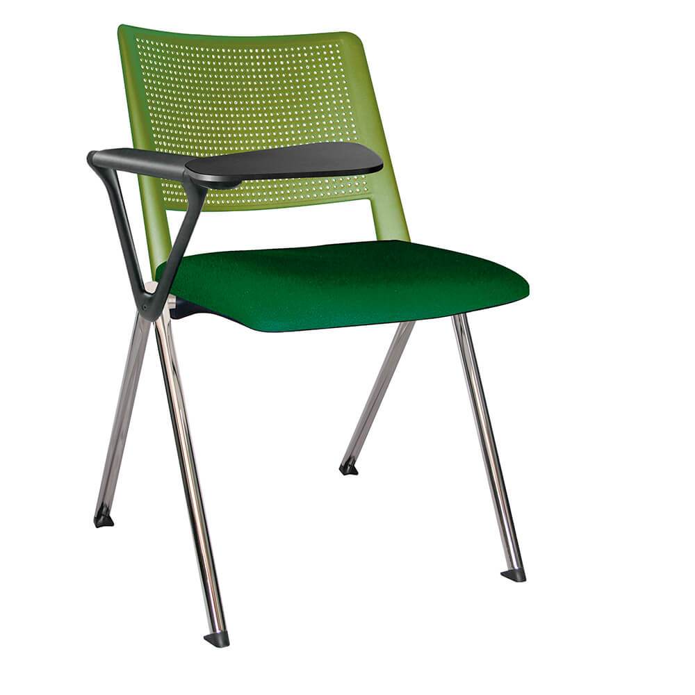 Offiho Silla Pupitre Revolution Ohp-87Cr Escolar Paleta Lateral 86Al Negro Asiento Y Respaldo En Una Pieza En Polipropileno De Alta Resistencia Tapizada - OHP-87CR - OFFIHO - NOGAL BEAT - Sillas