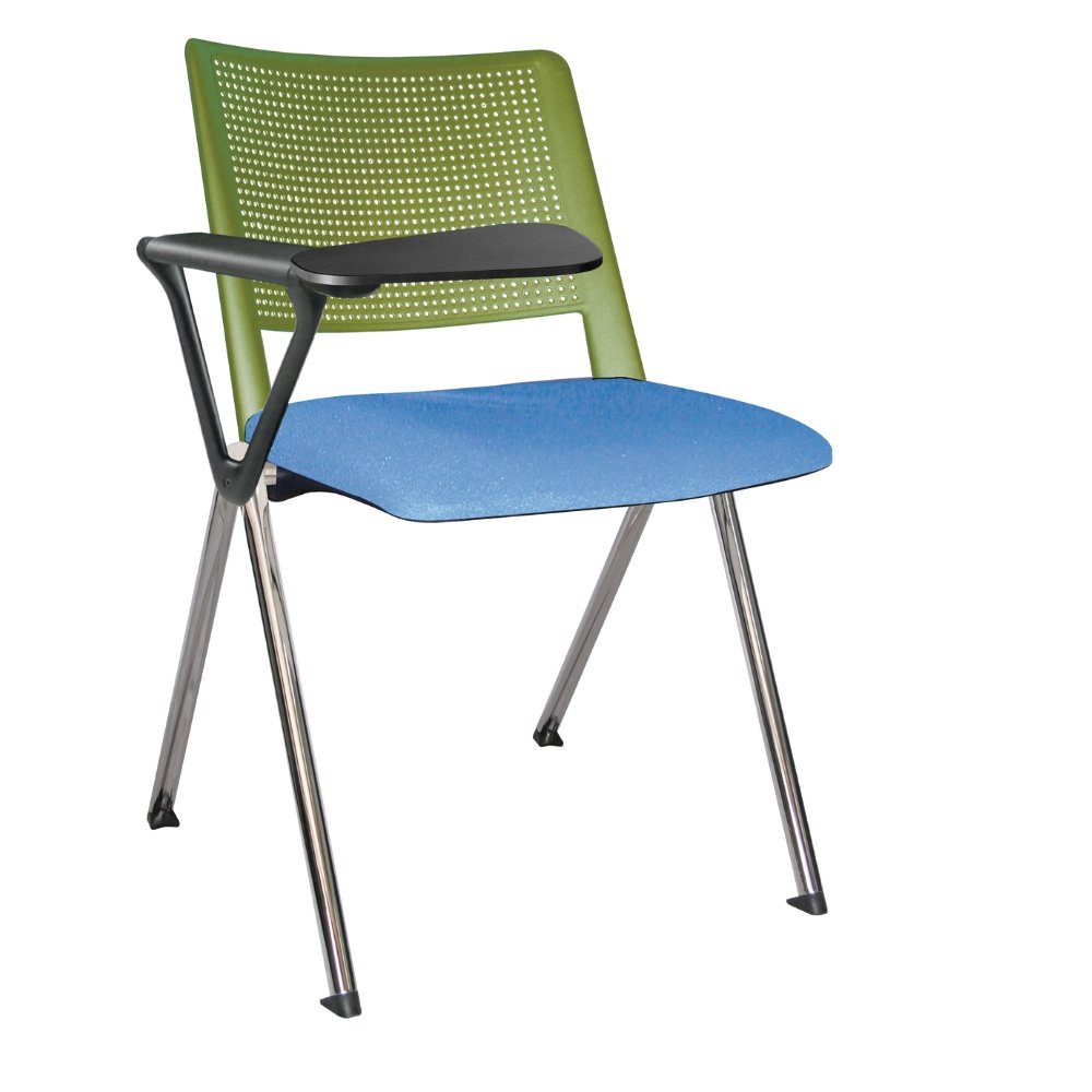 Offiho Silla Pupitre Revolution Ohp-87Cr Escolar Paleta Lateral 86Al Negro Asiento Y Respaldo En Una Pieza En Polipropileno De Alta Resistencia Tapizada - OHP-87CR - OFFIHO - NOGAL BEAT - Sillas