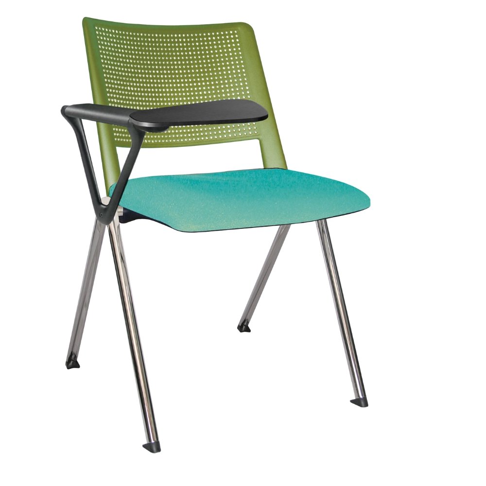 Offiho Silla Pupitre Revolution Ohp-87Cr Escolar Paleta Lateral 86Al Negro Asiento Y Respaldo En Una Pieza En Polipropileno De Alta Resistencia Tapizada - OHP-87CR - OFFIHO - NOGAL BEAT - Sillas