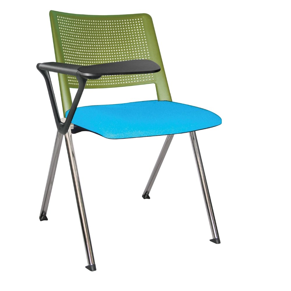Offiho Silla Pupitre Revolution Ohp-87Cr Escolar Paleta Lateral 86Al Negro Asiento Y Respaldo En Una Pieza En Polipropileno De Alta Resistencia Tapizada - OHP-87CR - OFFIHO - NOGAL BEAT - Sillas