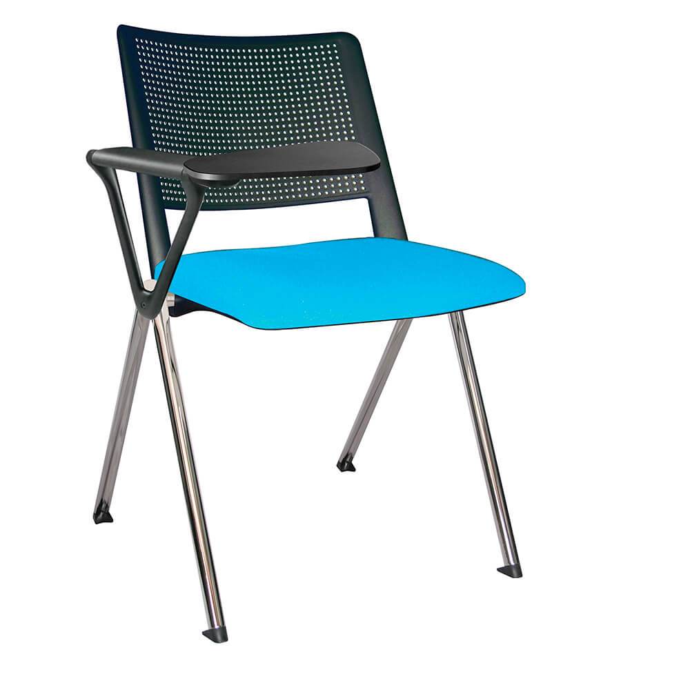Offiho Silla Pupitre Revolution Ohp-87Cr Escolar Paleta Lateral 86Al Negro Asiento Y Respaldo En Una Pieza En Polipropileno De Alta Resistencia Tapizada - OHP-87CR - OFFIHO - NOGAL BEAT - Sillas
