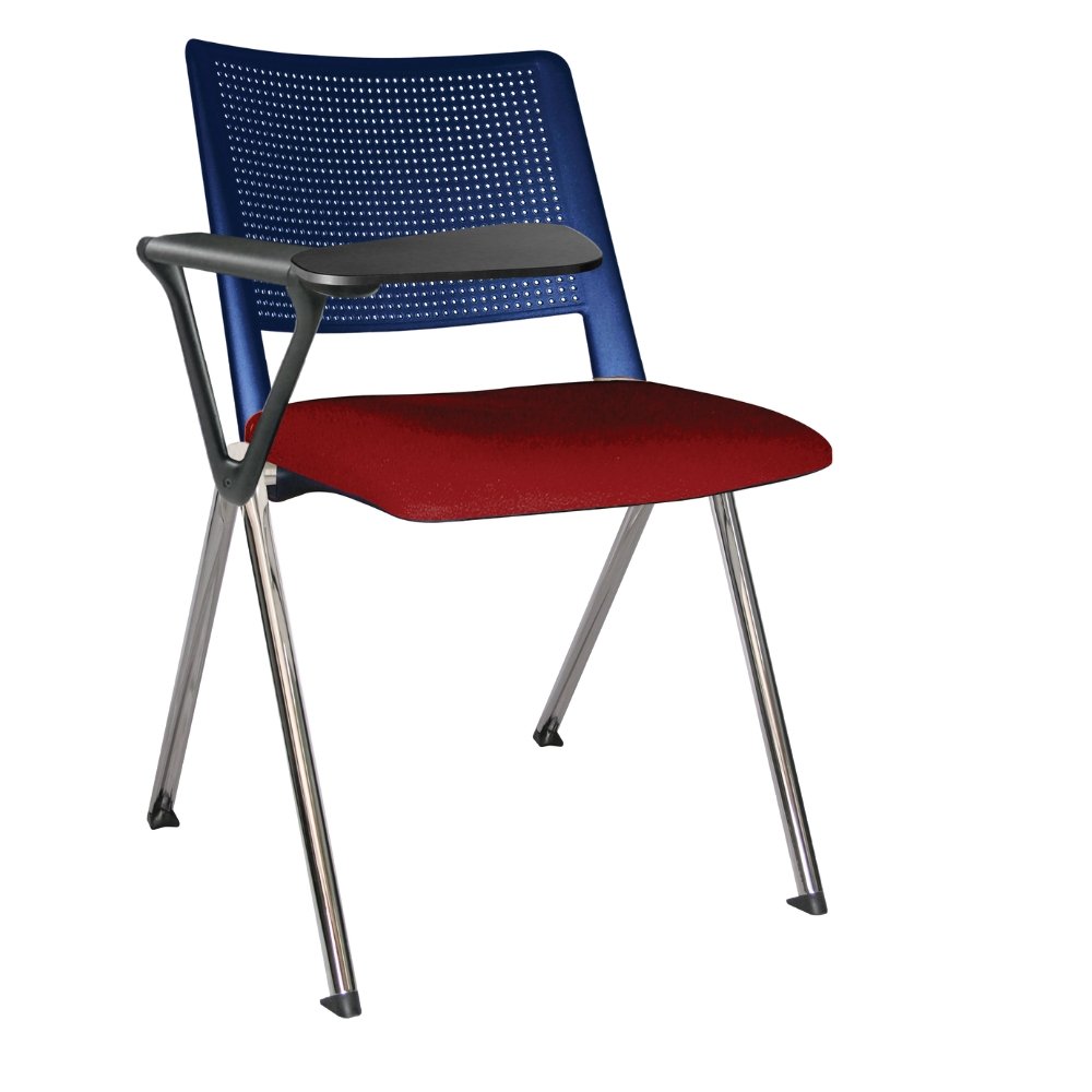 Offiho Silla Pupitre Revolution Ohp-87Cr Escolar Paleta Lateral 86Al Negro Asiento Y Respaldo En Una Pieza En Polipropileno De Alta Resistencia Tapizada - OHP-87CR - OFFIHO - NOGAL BEAT - Sillas