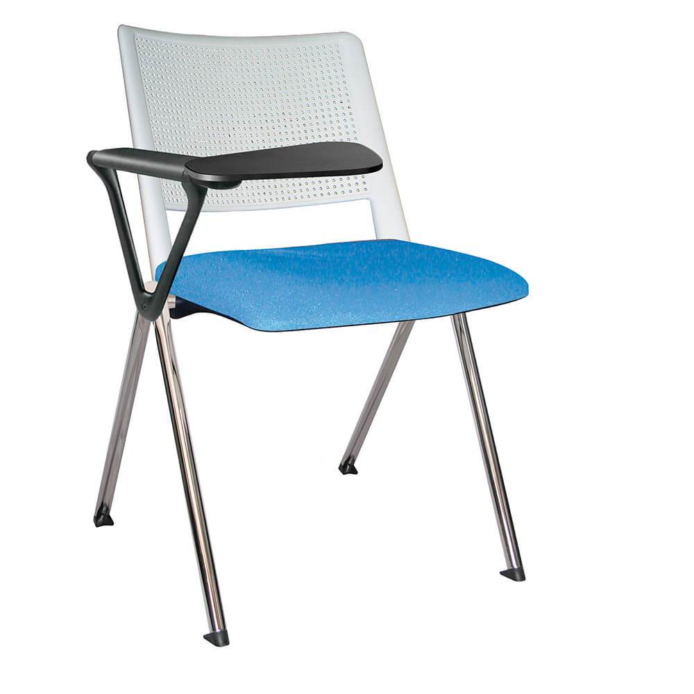 Offiho Silla Pupitre Revolution Ohp-87Cr Escolar Paleta Lateral 86Al Negro Asiento Y Respaldo En Una Pieza En Polipropileno De Alta Resistencia Tapizada - OHP-87CR - OFFIHO - NOGAL BEAT - Sillas