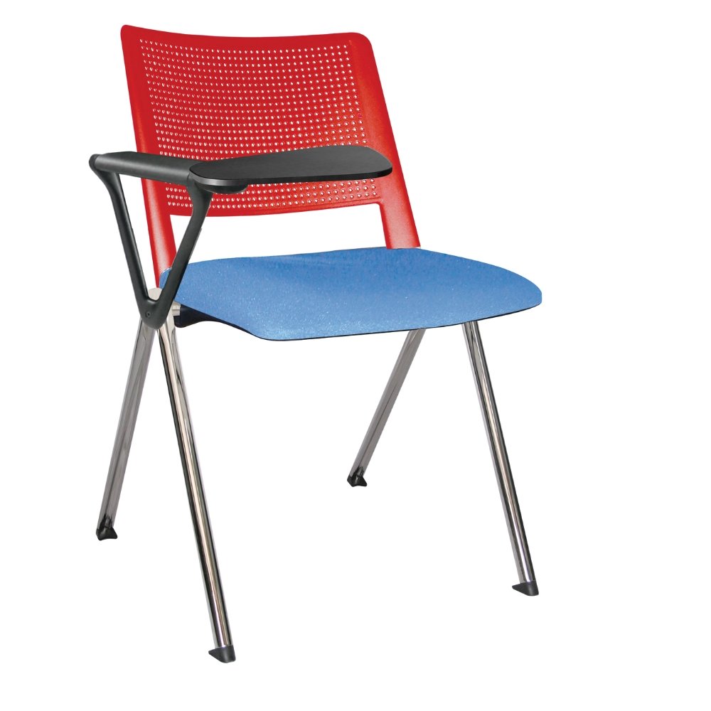 Offiho Silla Pupitre Revolution Ohp-87Cr Escolar Paleta Lateral 86Al Negro Asiento Y Respaldo En Una Pieza En Polipropileno De Alta Resistencia Tapizada - OHP-87CR - OFFIHO - NOGAL BEAT - Sillas