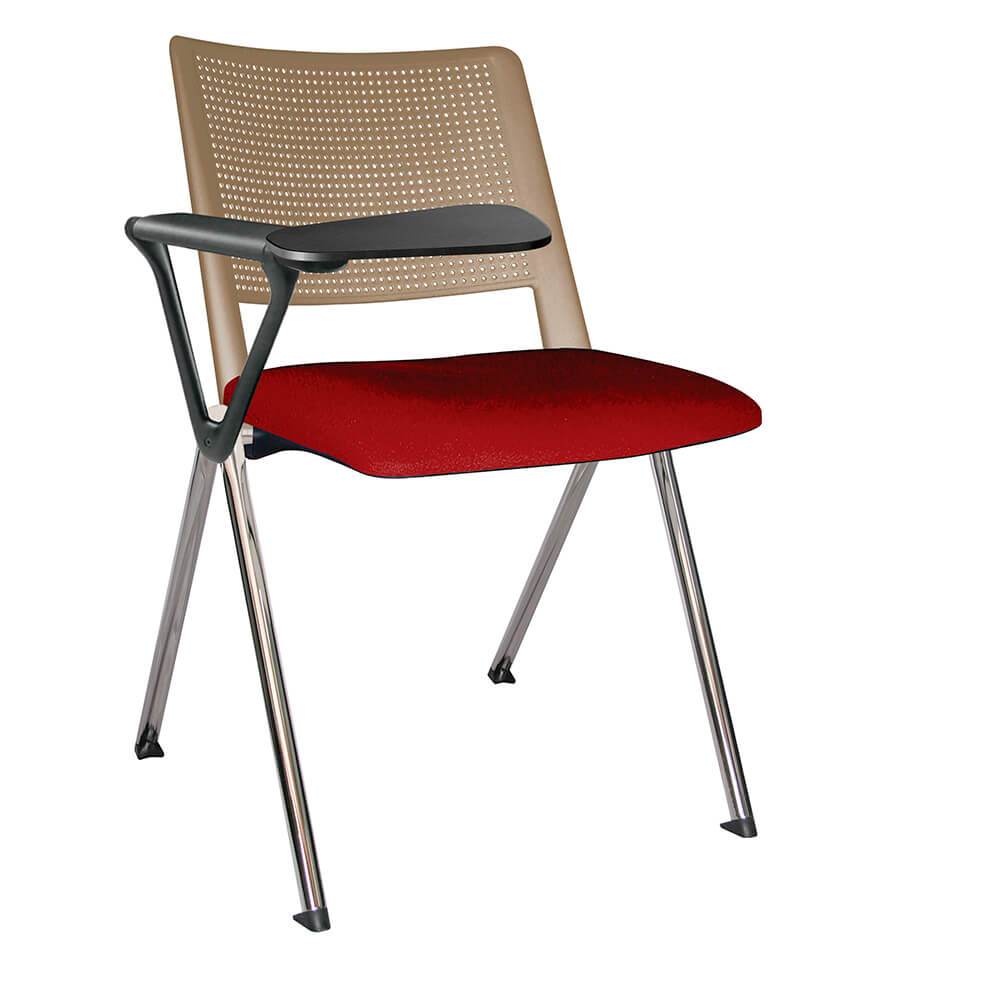Offiho Silla Pupitre Revolution Ohp-87Cr Escolar Paleta Lateral 86Al Negro Asiento Y Respaldo En Una Pieza En Polipropileno De Alta Resistencia Tapizada - OHP-87CR - OFFIHO - NOGAL BEAT - Sillas
