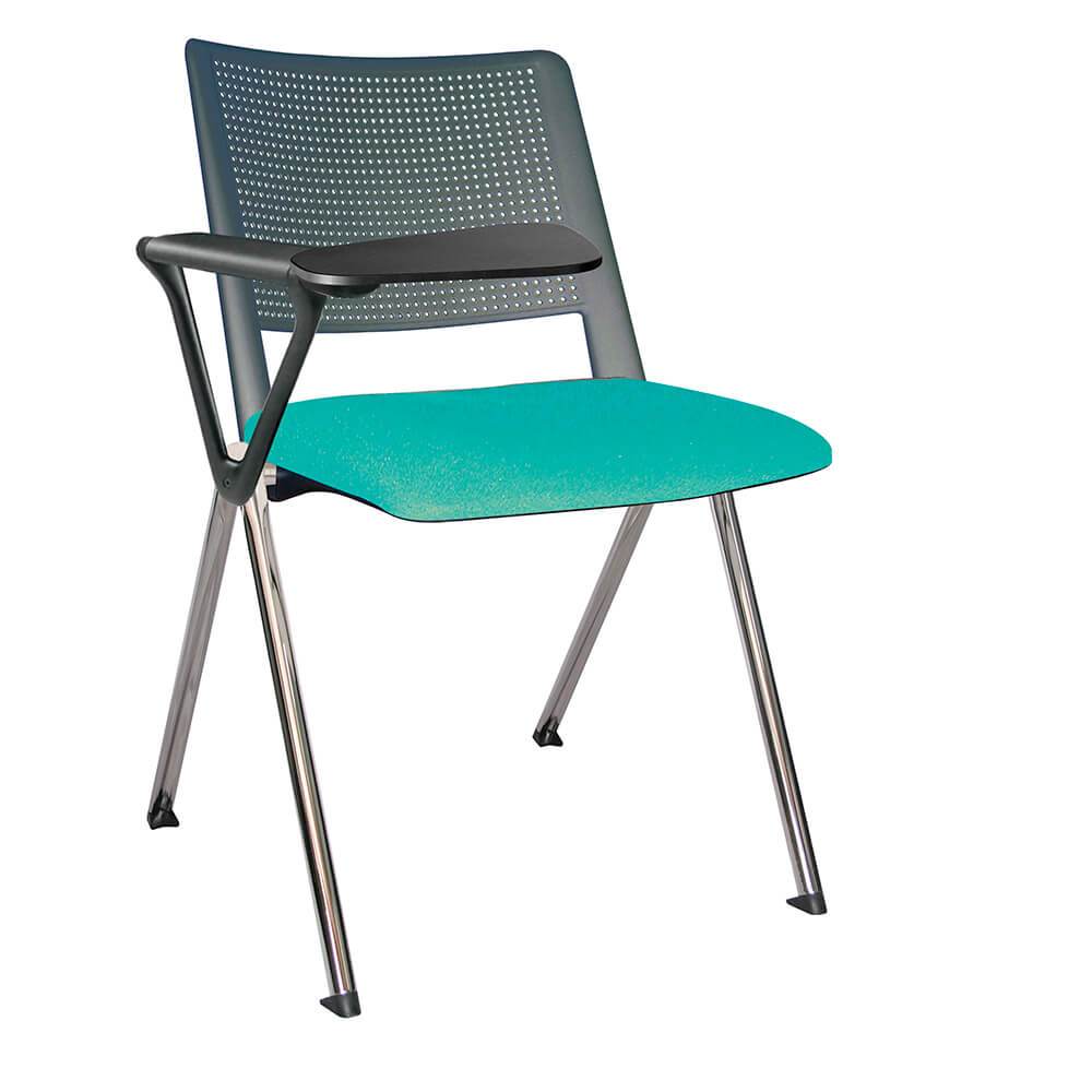 Offiho Silla Pupitre Revolution Ohp-87Cr Escolar Paleta Lateral 86Al Negro Asiento Y Respaldo En Una Pieza En Polipropileno De Alta Resistencia Tapizada - OHP-87CR - OFFIHO - NOGAL BEAT - Sillas