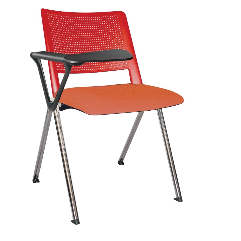 Offiho Silla Pupitre Revolution Ohp-87Cr Escolar Paleta Lateral 86Al Negro Asiento Y Respaldo En Una Pieza En Polipropileno De Alta Resistencia Tapizada - OHP-87CR - OFFIHO - NOGAL BEAT - Sillas
