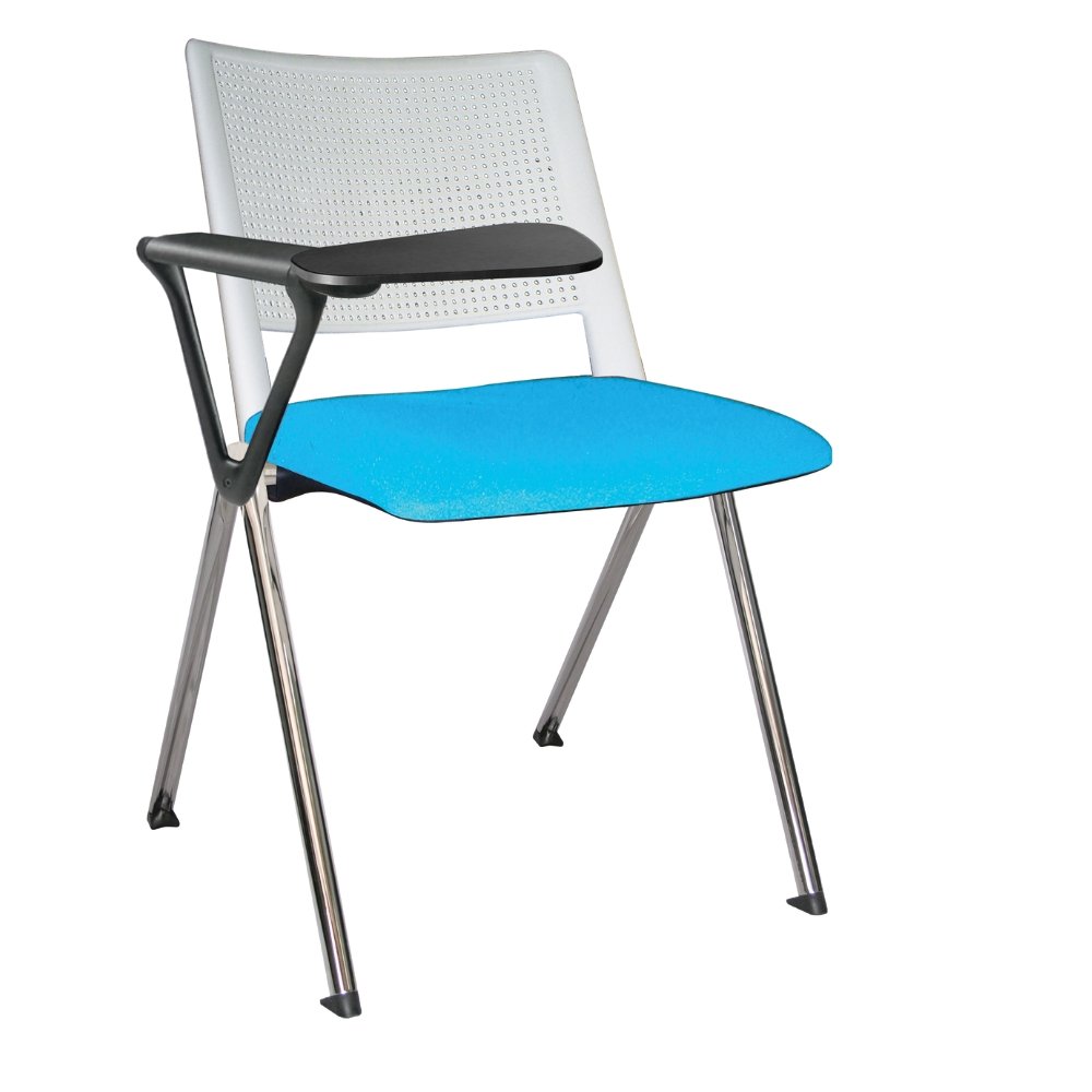 Offiho Silla Pupitre Revolution Ohp-87Cr Escolar Paleta Lateral 86Al Negro Asiento Y Respaldo En Una Pieza En Polipropileno De Alta Resistencia Tapizada - OHP-87CR - OFFIHO - NOGAL BEAT - Sillas