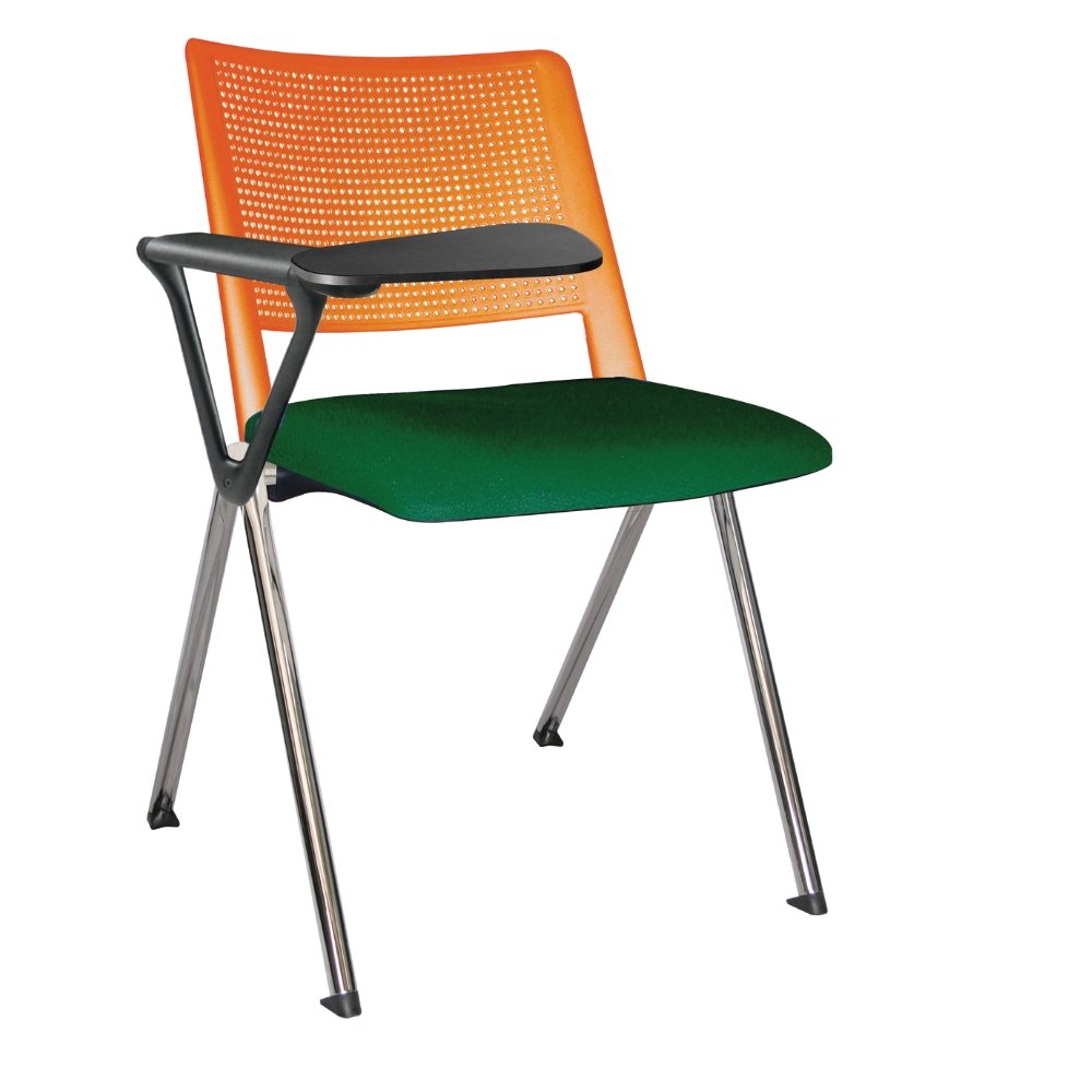 Offiho Silla Pupitre Revolution Ohp-87Cr Escolar Paleta Lateral 86Al Negro Asiento Y Respaldo En Una Pieza En Polipropileno De Alta Resistencia Tapizada - OHP-87CR - OFFIHO - NOGAL BEAT - Sillas