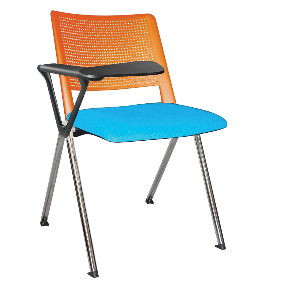 Offiho Silla Pupitre Revolution Ohp-87Cr Escolar Paleta Lateral 86Al Negro Asiento Y Respaldo En Una Pieza En Polipropileno De Alta Resistencia Tapizada - OHP-87CR - OFFIHO - NOGAL BEAT - Sillas