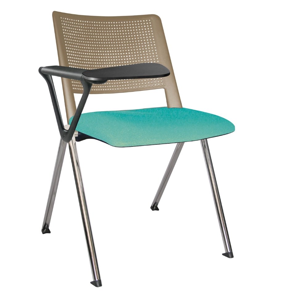 Offiho Silla Pupitre Revolution Ohp-87Cr Escolar Paleta Lateral 86Al Negro Asiento Y Respaldo En Una Pieza En Polipropileno De Alta Resistencia Tapizada - OHP-87CR - OFFIHO - NOGAL BEAT - Sillas