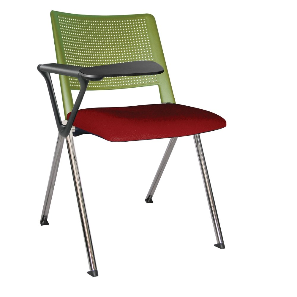 Offiho Silla Pupitre Revolution Ohp-87Cr Escolar Paleta Lateral 86Al Negro Asiento Y Respaldo En Una Pieza En Polipropileno De Alta Resistencia Tapizada - OHP-87CR - OFFIHO - NOGAL BEAT - Sillas