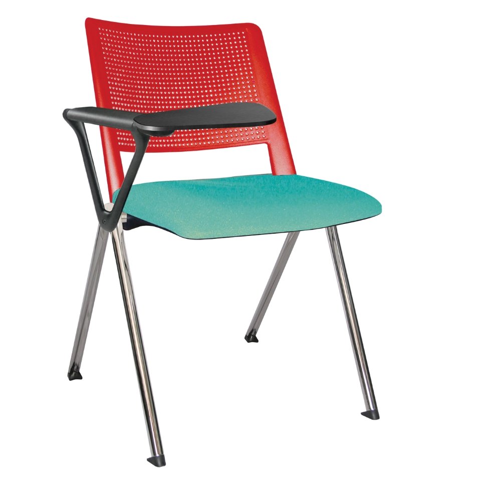Offiho Silla Pupitre Revolution Ohp-87Cr Escolar Paleta Lateral 86Al Negro Asiento Y Respaldo En Una Pieza En Polipropileno De Alta Resistencia Tapizada - OHP-87CR - OFFIHO - NOGAL BEAT - Sillas
