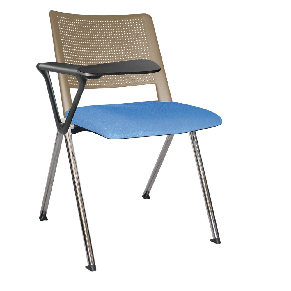 Offiho Silla Pupitre Revolution Ohp-87Cr Escolar Paleta Lateral 86Al Negro Asiento Y Respaldo En Una Pieza En Polipropileno De Alta Resistencia Tapizada - OHP-87CR - OFFIHO - NOGAL BEAT - Sillas