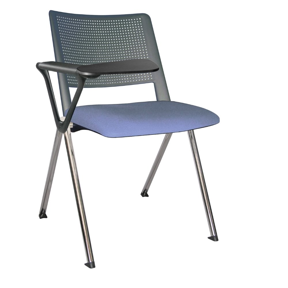 Offiho Silla Pupitre Revolution Ohp-87Cr Escolar Paleta Lateral 86Al Negro Asiento Y Respaldo En Una Pieza En Polipropileno De Alta Resistencia Tapizada - OHP-87CR - OFFIHO - NOGAL BEAT - Sillas