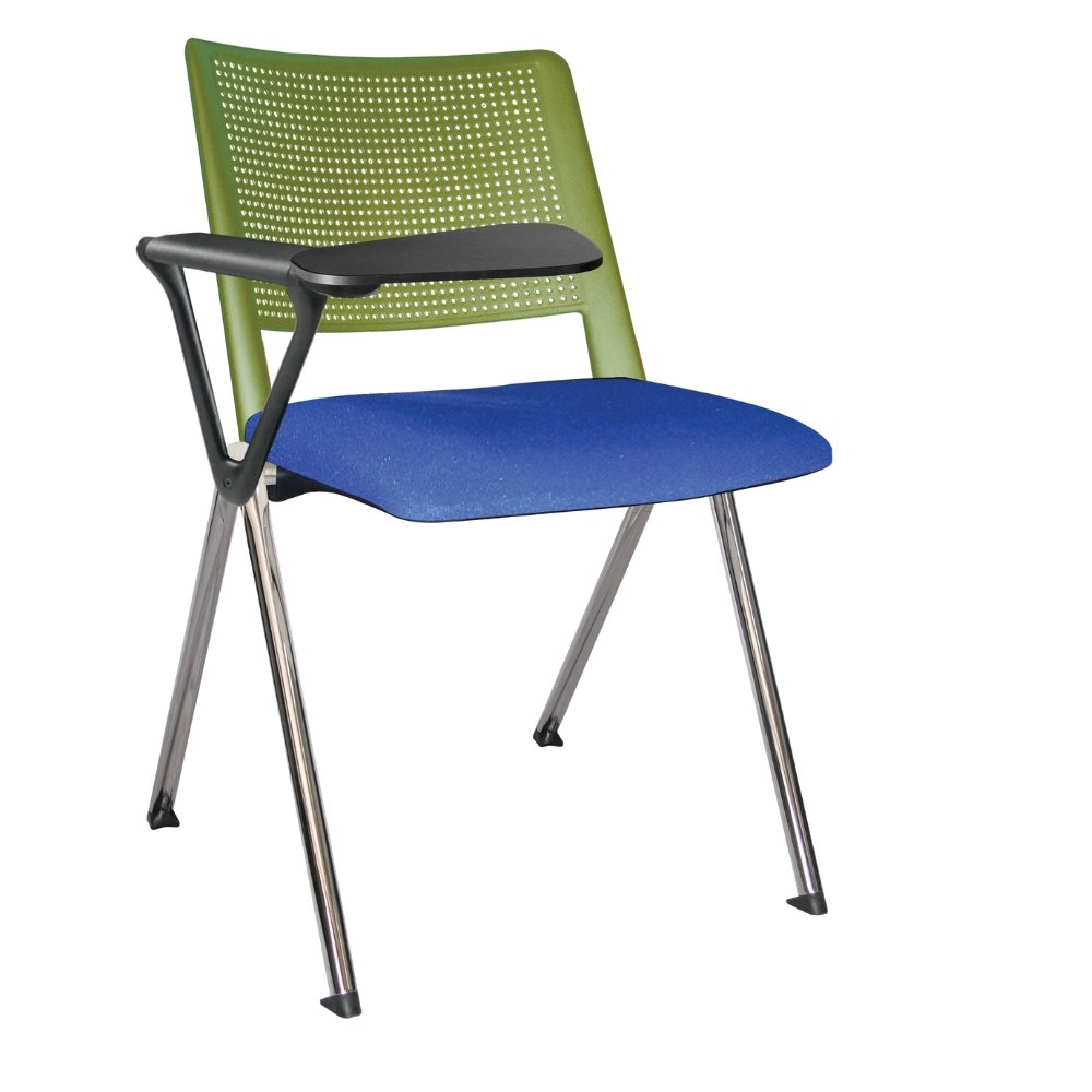 Offiho Silla Pupitre Revolution Ohp-87Cr Escolar Paleta Lateral 86Al Negro Asiento Y Respaldo En Una Pieza En Polipropileno De Alta Resistencia Tapizada - OHP-87CR - OFFIHO - NOGAL BEAT - Sillas