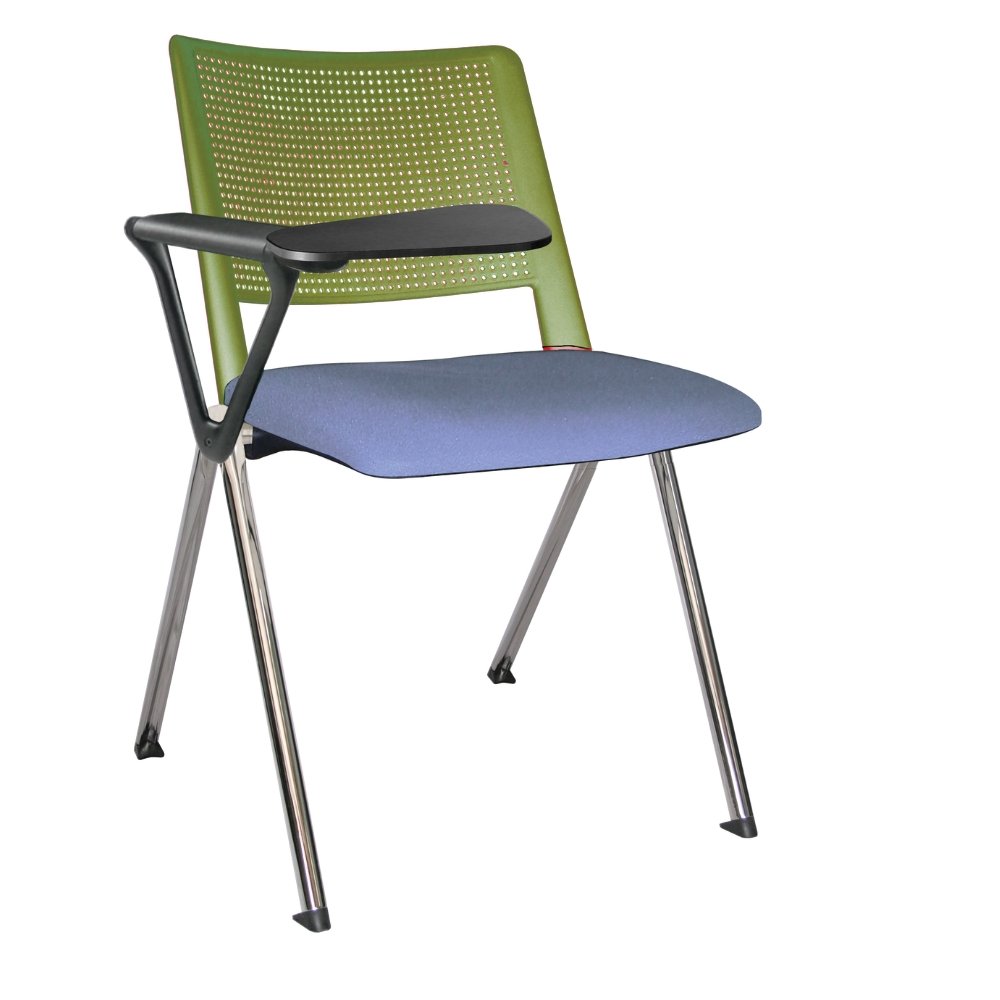 Offiho Silla Pupitre Revolution Ohp-87Cr Escolar Paleta Lateral 86Al Negro Asiento Y Respaldo En Una Pieza En Polipropileno De Alta Resistencia Tapizada - OHP-87CR - OFFIHO - NOGAL BEAT - Sillas