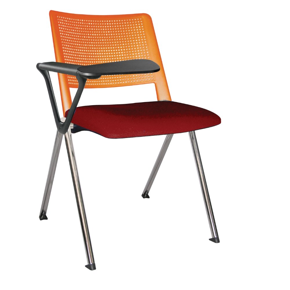 Offiho Silla Pupitre Revolution Ohp-87Cr Escolar Paleta Lateral 86Al Negro Asiento Y Respaldo En Una Pieza En Polipropileno De Alta Resistencia Tapizada - OHP-87CR - OFFIHO - NOGAL BEAT - Sillas
