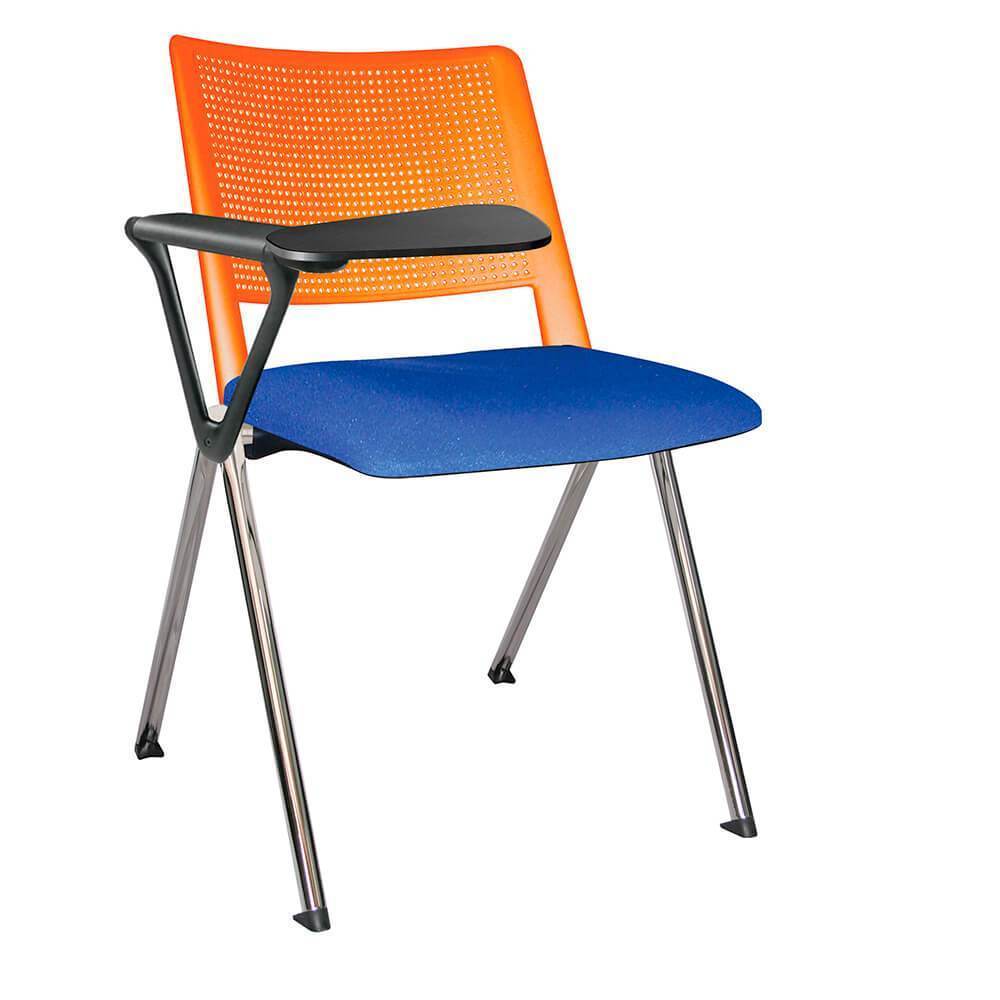 Offiho Silla Pupitre Revolution Ohp-87Cr Escolar Paleta Lateral 86Al Negro Asiento Y Respaldo En Una Pieza En Polipropileno De Alta Resistencia Tapizada - OHP-87CR - OFFIHO - NOGAL BEAT - Sillas