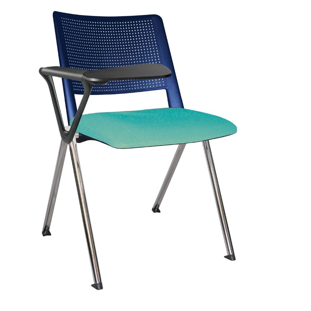 Offiho Silla Pupitre Revolution Ohp-87Cr Escolar Paleta Lateral 86Al Negro Asiento Y Respaldo En Una Pieza En Polipropileno De Alta Resistencia Tapizada - OHP-87CR - OFFIHO - NOGAL BEAT - Sillas