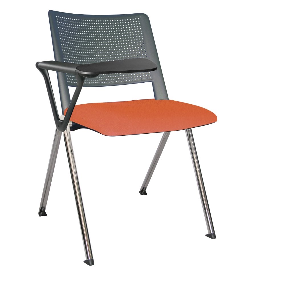 Offiho Silla Pupitre Revolution Ohp-87Cr Escolar Paleta Lateral 86Al Negro Asiento Y Respaldo En Una Pieza En Polipropileno De Alta Resistencia Tapizada - OHP-87CR - OFFIHO - NOGAL BEAT - Sillas