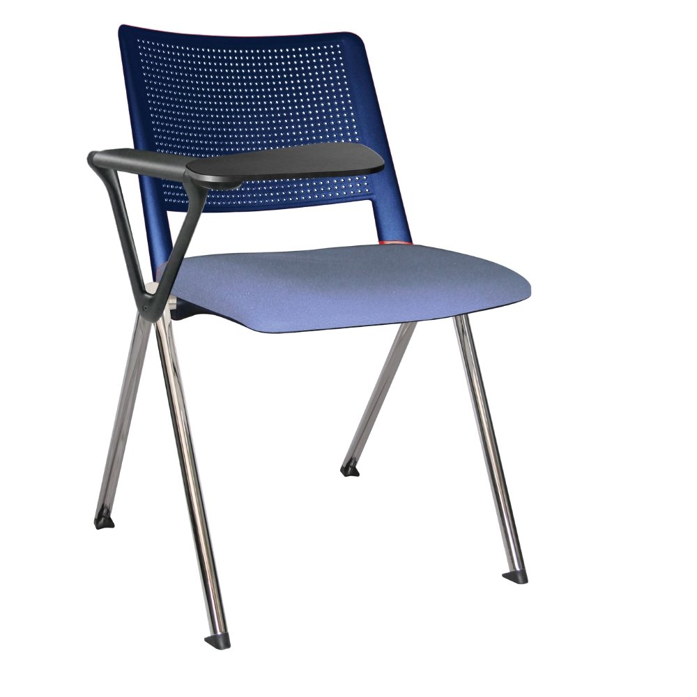 Offiho Silla Pupitre Revolution Ohp-87Cr Escolar Paleta Lateral 86Al Negro Asiento Y Respaldo En Una Pieza En Polipropileno De Alta Resistencia Tapizada - OHP-87CR - OFFIHO - NOGAL BEAT - Sillas