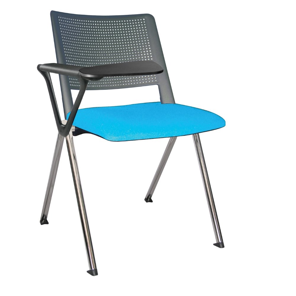Offiho Silla Pupitre Revolution Ohp-87Cr Escolar Paleta Lateral 86Al Negro Asiento Y Respaldo En Una Pieza En Polipropileno De Alta Resistencia Tapizada - OHP-87CR - OFFIHO - NOGAL BEAT - Sillas